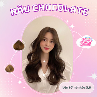 Thuốc Nhuộm Tóc Màu NÂU SOCOLA màu nhuộm không cần tẩy tại nhà RUMBALLA tặng kèm oxy