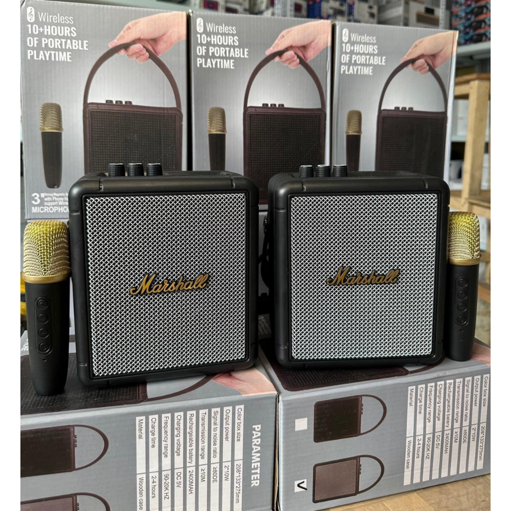 Loa bluetooth Marshall A9 không dây xách tay công xuất 10W âm thanh trầm ấm bass căng PT22 TECHBONHN1