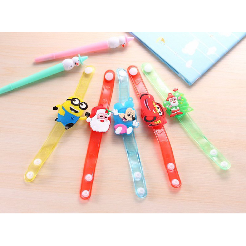 Vòng nhựa đeo tay hoạt hình phát sáng cho bé, vòng tay có đèn hình ngộ nghĩnh