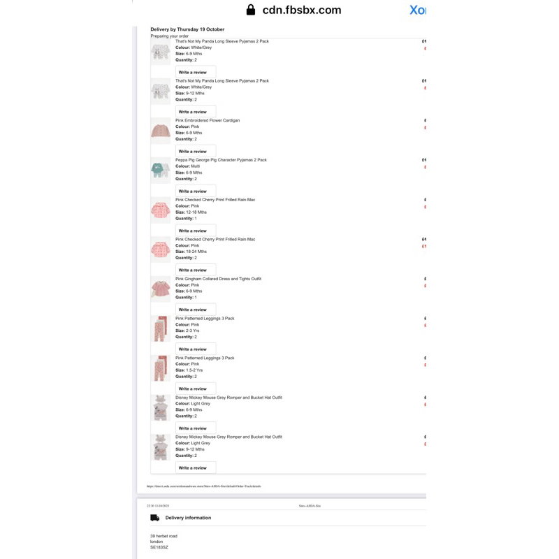 Set 2 bộ dài tay chi bé hoạ tiết peppa yêu săn sale UK sz 6-9m