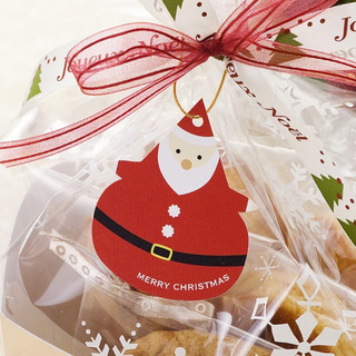 Set 10 tag gắn túi bánh, hộp bánh Merry Christmas Người tuyết, ông già Noel