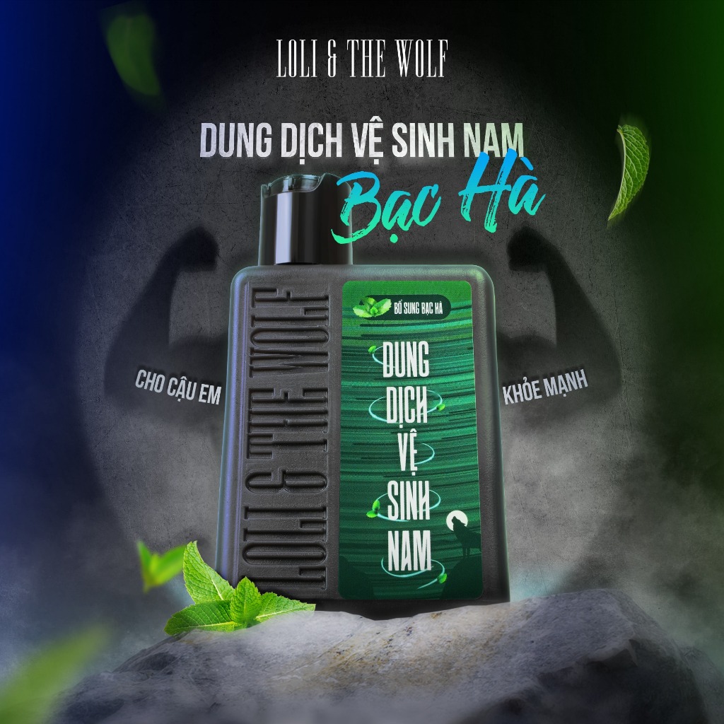 Dung Dịch Vệ Sinh Nam Giới Loli & The Wolf Hương Bạc Hà The Mát Làm Sạch Tốt Chai 80ml & 150ml