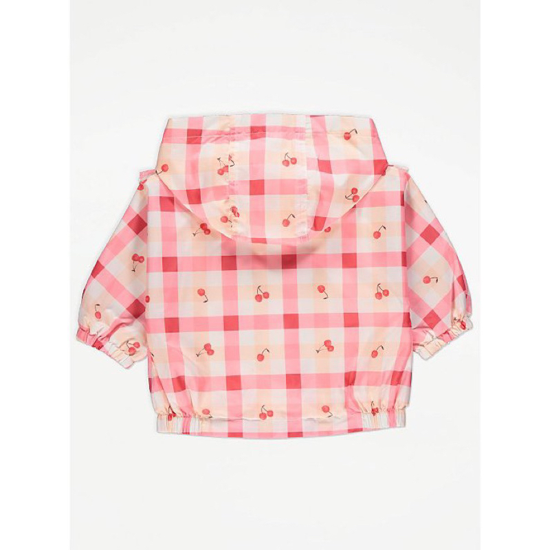 Áo khoác kéo khoá có mũ màu hồng xinh yêu săn sale UK sz 12-18m, 18-24m