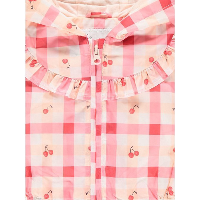 Áo khoác kéo khoá có mũ màu hồng xinh yêu săn sale UK sz 12-18m, 18-24m