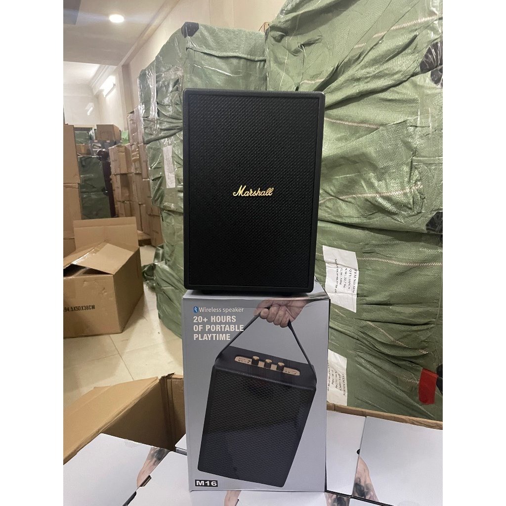 Loa Bluetooth Marshall M16 Thế Hệ Mới 2023 Bass Mạnh Âm Thanh Hay Bluetooth 5.2 PT01 TECHBONHN1