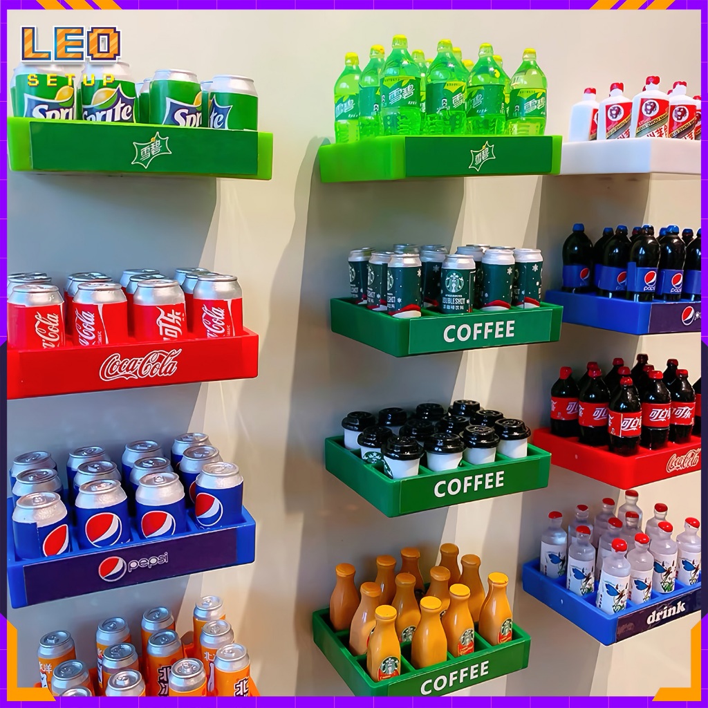 Mô hình két nước chai nước cà phê mini nhiều mẫu,  trang trí góc làm việc -  trưng bày dollhouse diy handmade đồ chơi