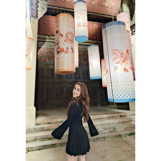 [ BIGSIZE TRÊN 55KG ] MS7 ĐẦM TAY LOE XOÈ CỔ V LỚN bigsize nữ