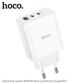 Cốc sạc nhanh hoco. c126a pd40w qc3.0 3 cổng sạc