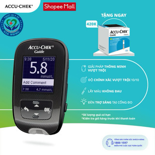 Máy đo đường huyết Accu-Check Guide + Kèm 25 que test thử máu và 6 kim lấy máu