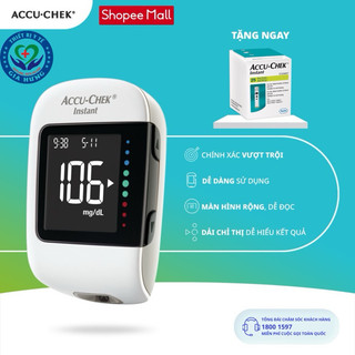 Máy đo đường huyết Accu-Chek Instant + Hộp 25 que thử và 10 kim chích - Hàng Chính Hãng