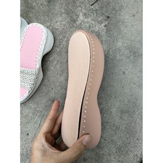 đế bánh mì 5cm nâu và đen dùng móc len hoặc giày da