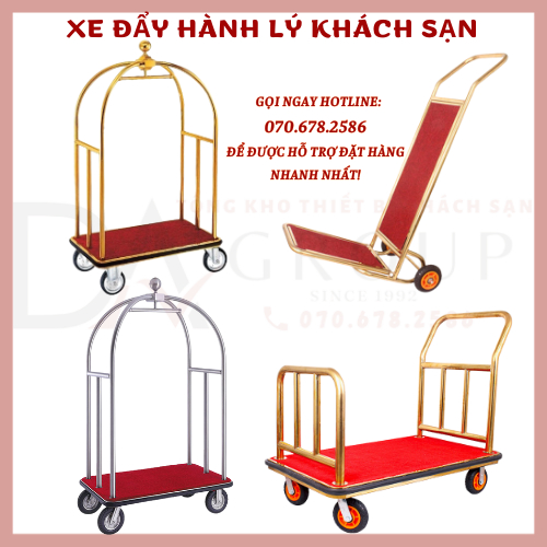 XE ĐẨY HÀNH LÝ VALI KHÁCH SẠN CAO CẤP SANG TRỌNG