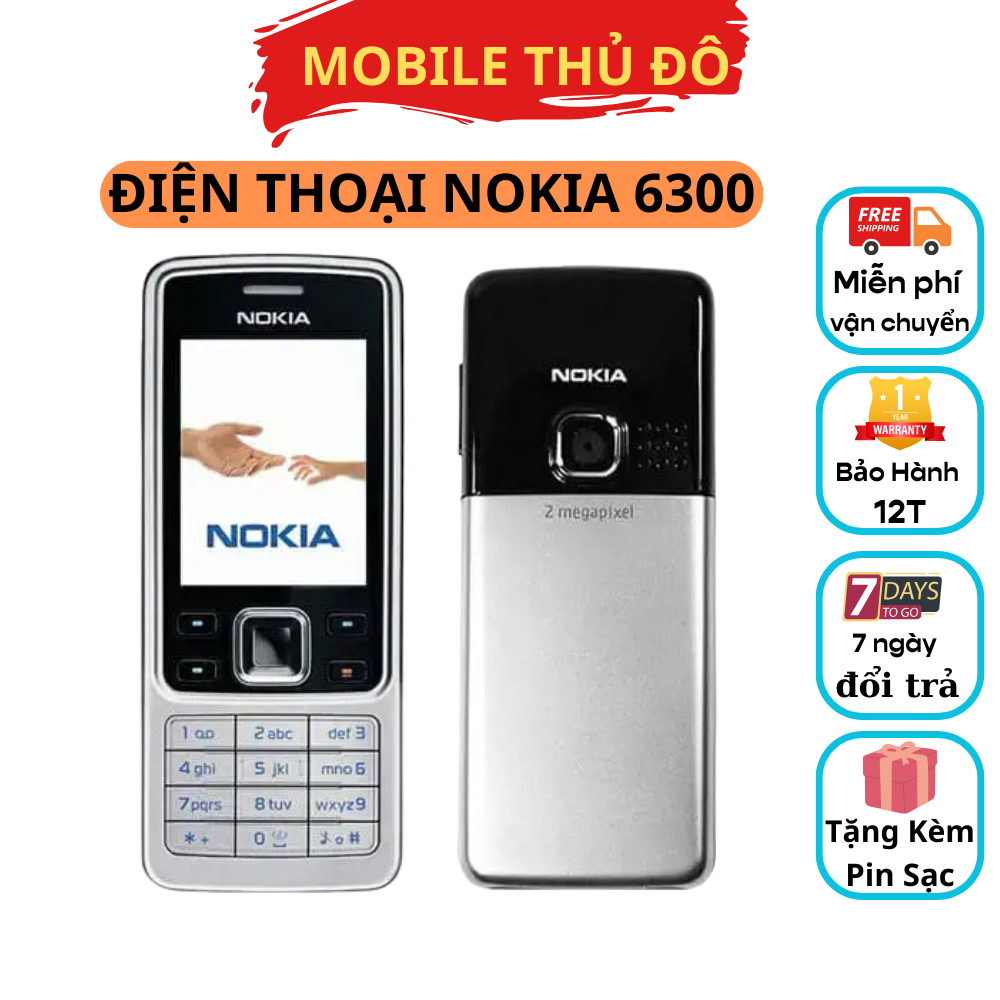 ĐIỆN THOẠI NOKIA 6300 CHÍNH HÃNG SIÊU BỀN BẢO HÀNH 12 tháng
