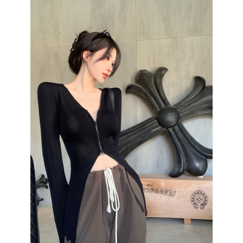 TKLIHN Áo len Cardigan dáng dài ULZZANG phong cách ROSES BLACKPINK hot TREND 2023 Ado len dáng dài HOT FASHIONITA retro