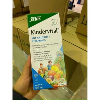 Calcium và Vitamin D3 hữu cơ Kindervital Salus Đức 250ml