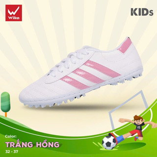 Giày đá banh đá bóng trẻ em size 32-37 cao cấp chính hãng Wika giá rẻ CT3 bé trai gái nam nữ đẹp trắng hồng khâu đế bền
