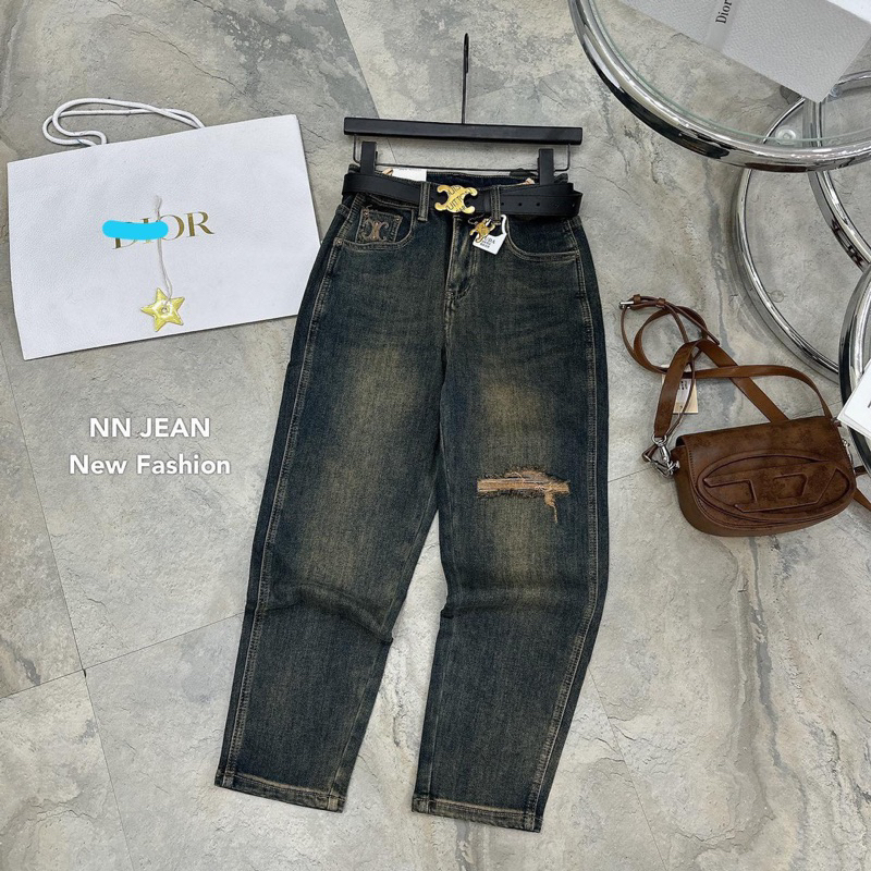 Quần jeans baggy CE-LINE chất co giãn hàng QCL1