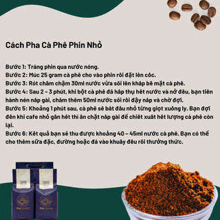 Cà phê bột nguyên chất pha phin, Robusta rang mộc, PM Coffee - 500Gr
