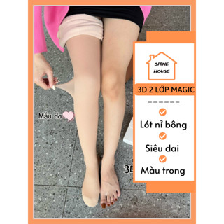 Quần tất 2 lớp tách rời 3D Magic, lớp trong lót nỉ bông, lớp ngoài cực trong tạo cảm giác siêu thật chân