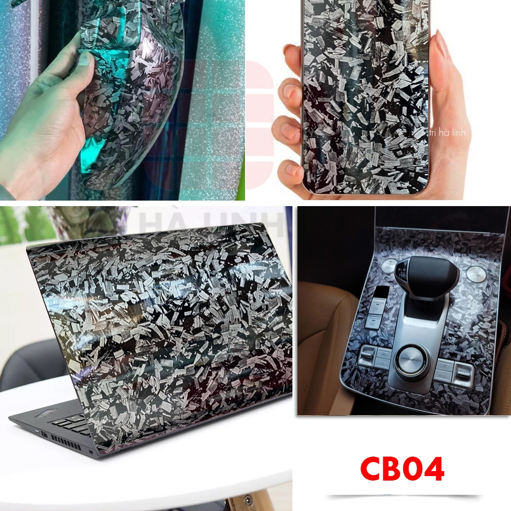 Decal vân carbon 5d dán xe máy ô tô laptop điện thoại vân bóng nhám cao cấp