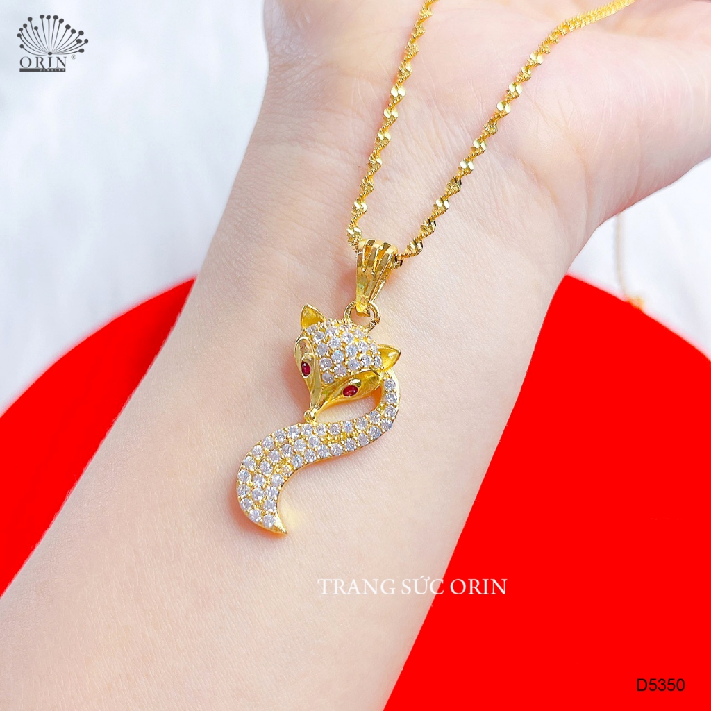Dây chuyền xoắn mặt hồ ly đính đá cao cấp Orin D5350