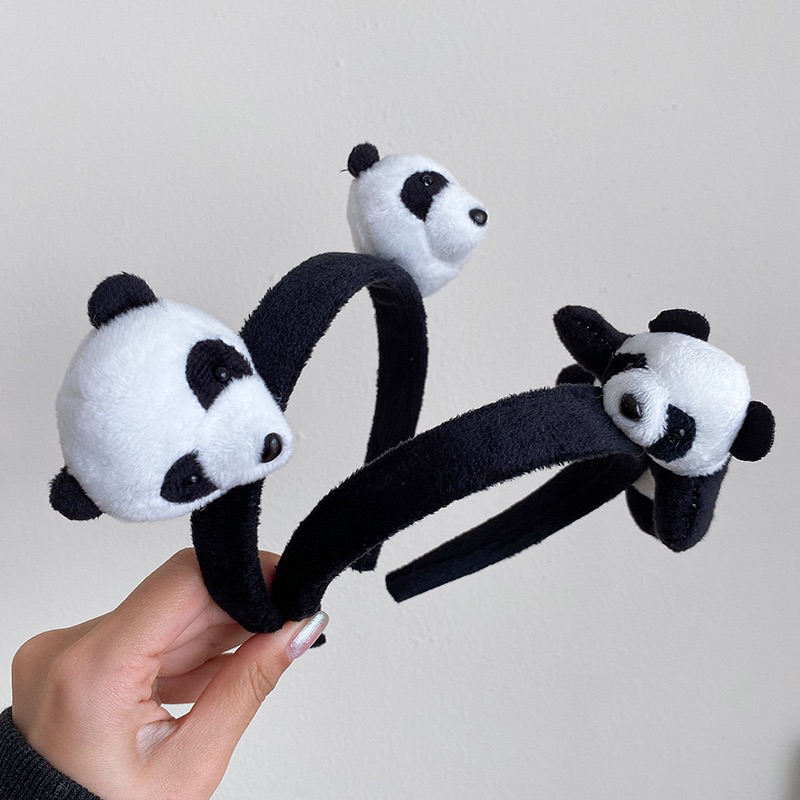 CC98 Băng đô bờm tóc nữ cài tóc nữ Panda gấu trúc 🐼 dễ thương