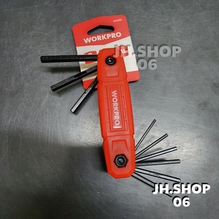 Bộ lục giác gấp gọn hệ inch workpro - wp222032