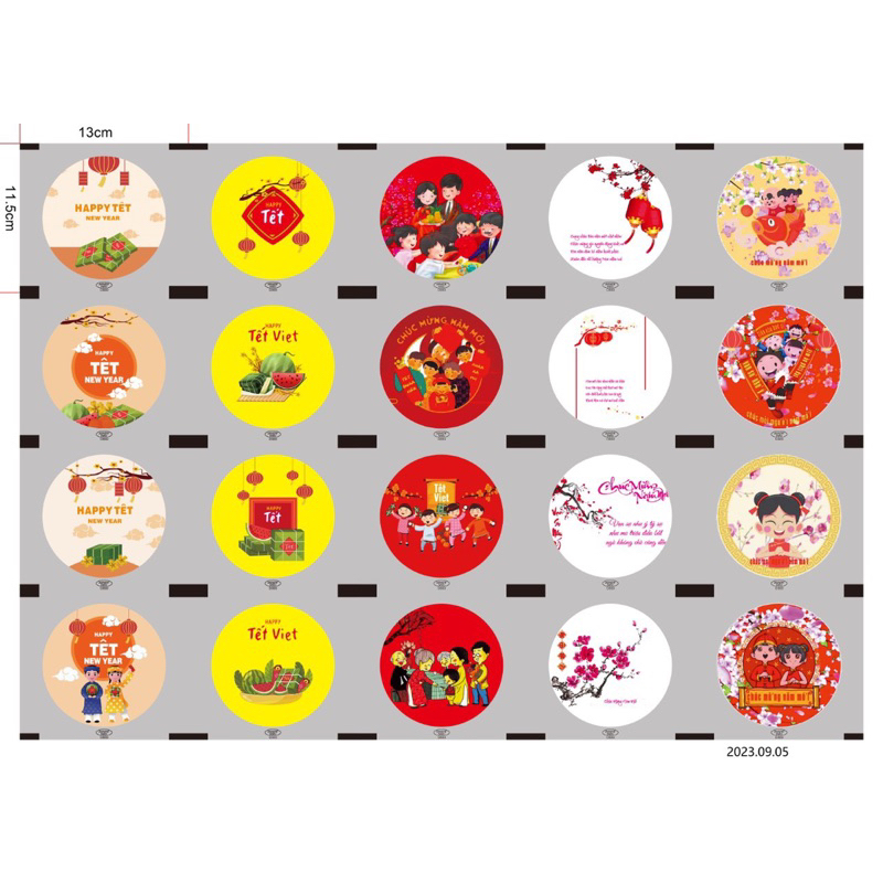 Màng ép Noel - Tết cho ly nhựa