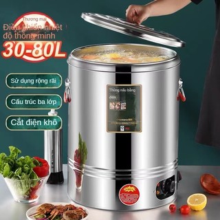 Nồi điện inox Nồi điện inox kèm mâm nhiệt để bàn 40L\50L\60L\70L nồi hấp tích hợp