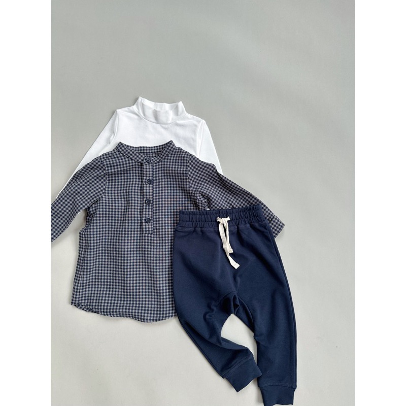 Áo Sơ Mi Cotton Bé Trai Macro & Micro Long Sleeve Shirt