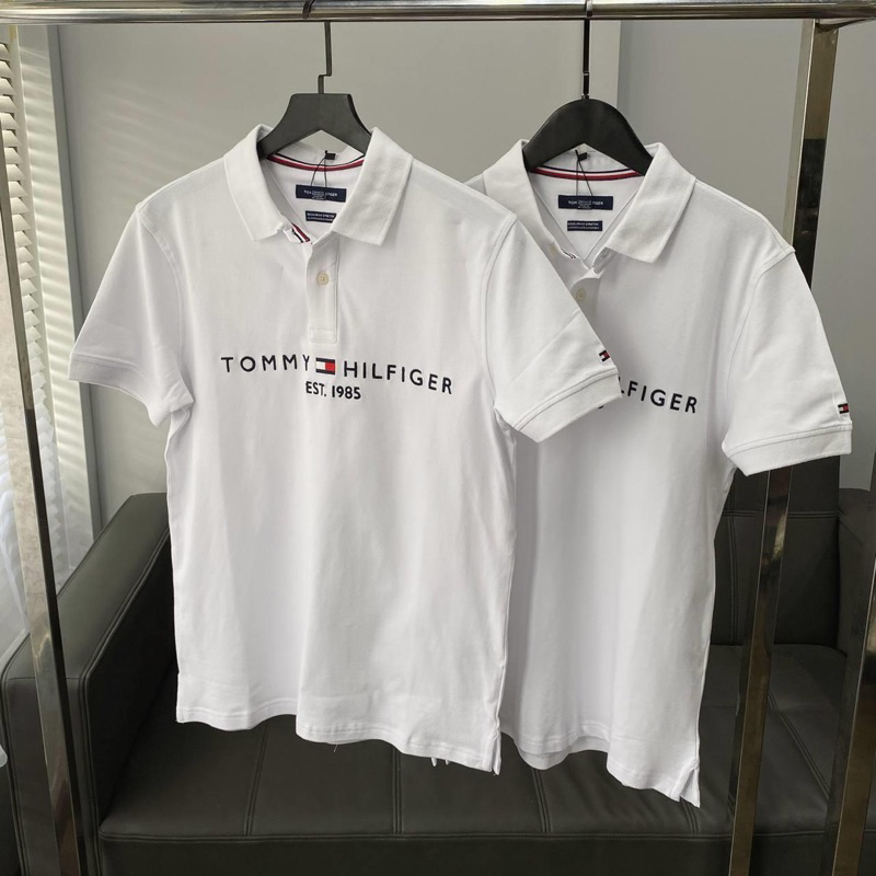 Áo POLO Tommy Regular Fit Bright White  EST 1985 Tommy HÀN QUỐC nam nữ | Fox Sneaker