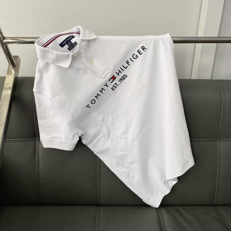 Áo POLO Tommy Regular Fit Bright White  EST 1985 Tommy HÀN QUỐC nam nữ | Fox Sneaker