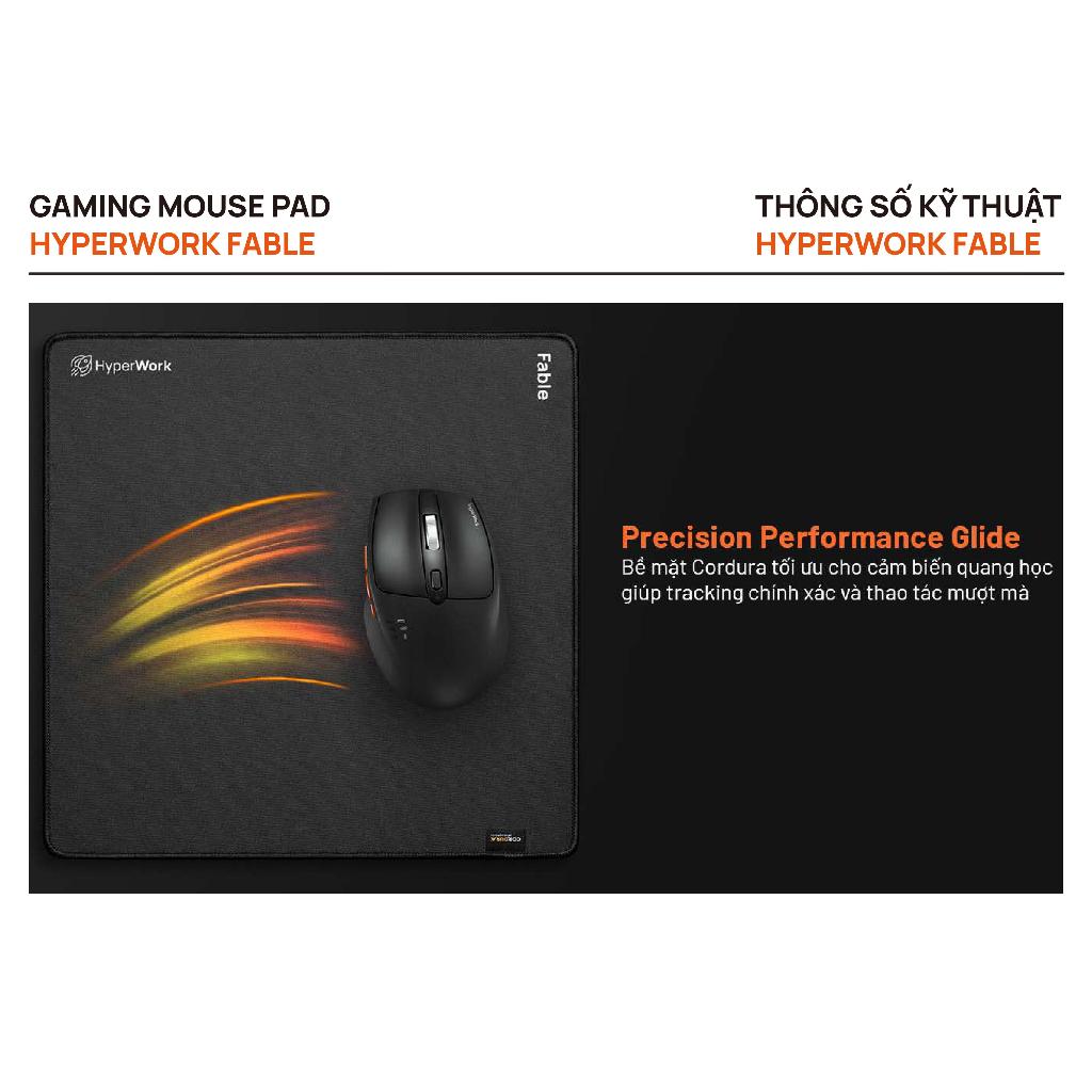 Bàn di chuột chơi game HyperWork FABLE (Cordura Fabric) Gaming Mouse Pad Humanmotion