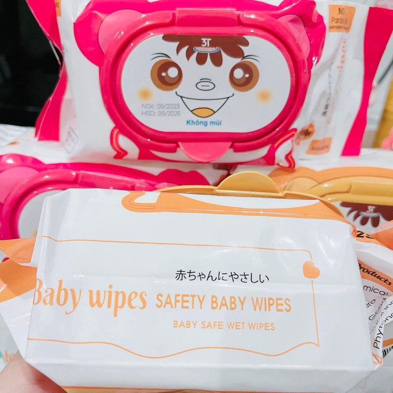 Thùng 30 GÓI KHĂN ƯỚT GẤU BABY WIPES Lớn 250g 17*23cm Không mùi