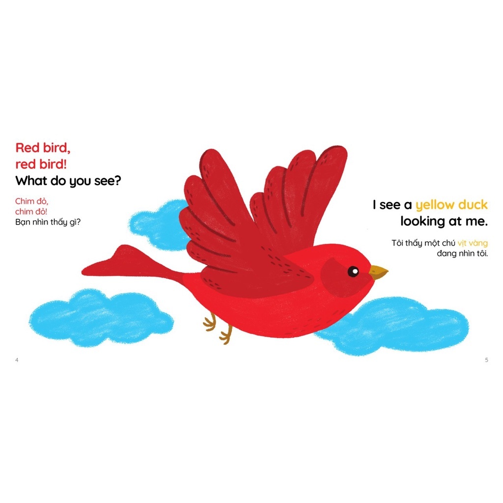 Sách – Brown bear, brown bear! What do you see? Gấu nâu, gấu nâu! Bạn nhìn thấy gì Song Ngữ kèm File Nghe