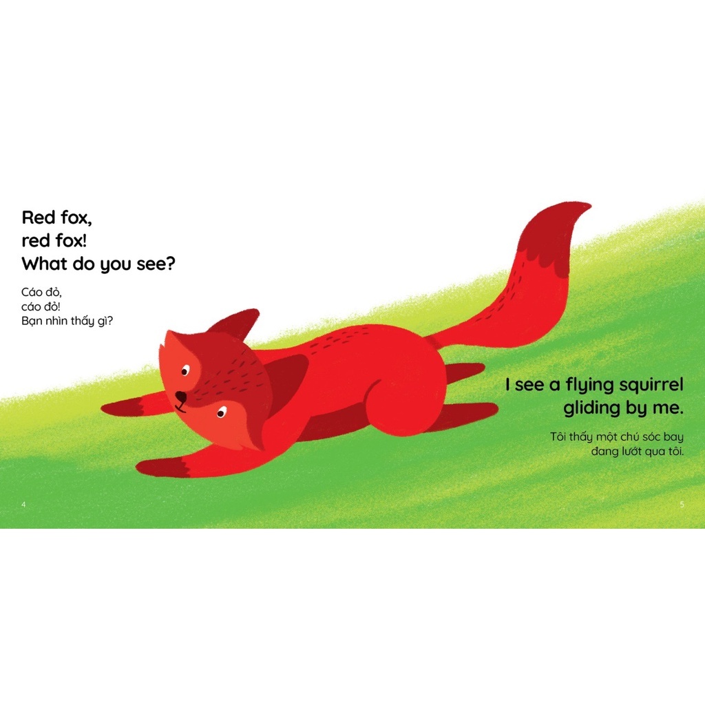 Sách – Brown bear, brown bear! What do you see? Gấu nâu, gấu nâu! Bạn nhìn thấy gì Song Ngữ kèm File Nghe