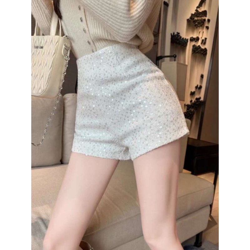 Quần sooc dạ nhũ ôm hàng QC