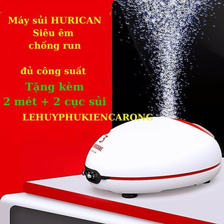 Máy sủi oxy 2 vòi hurricane cao cấp siêu êm, chống rung giành cho hồ cá
