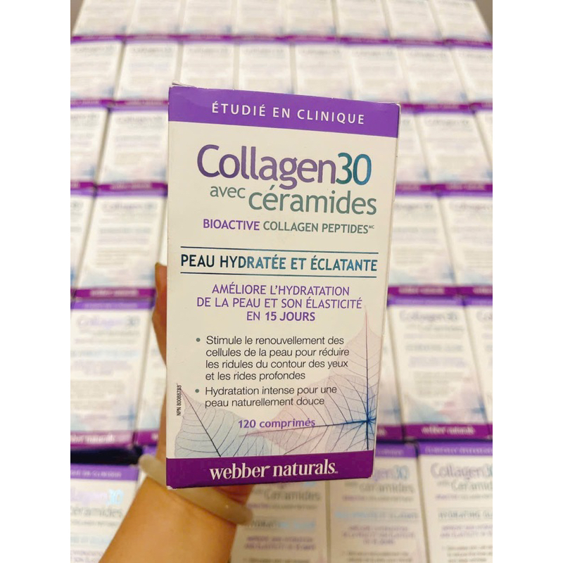 Date 2025-2026 Viên uống đẹp da Collagen 30 with Biotin webber Naturals canada