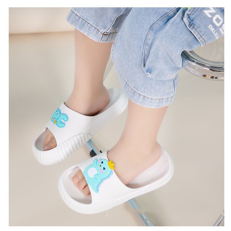 Dép lê Đi Trong Nhà Đế Mềm Chống Trượt Họa Tiết Hoạt Hình Dễ Thương Cho Bé Gái Bé Trai Hình Khủng Long