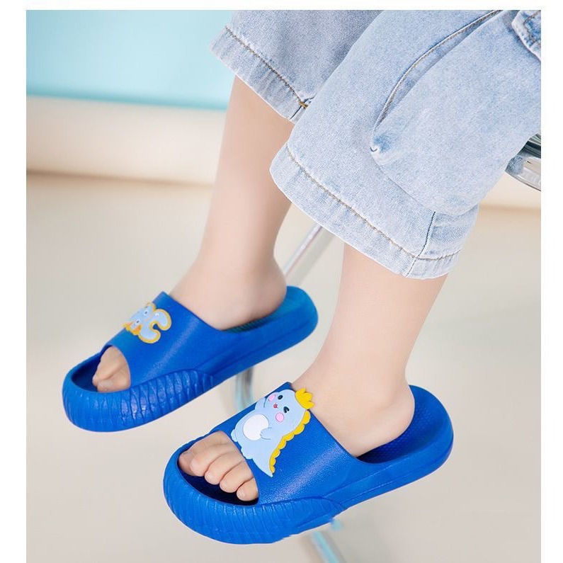 Dép lê Đi Trong Nhà Đế Mềm Chống Trượt Họa Tiết Hoạt Hình Dễ Thương Cho Bé Gái Bé Trai Hình Khủng Long