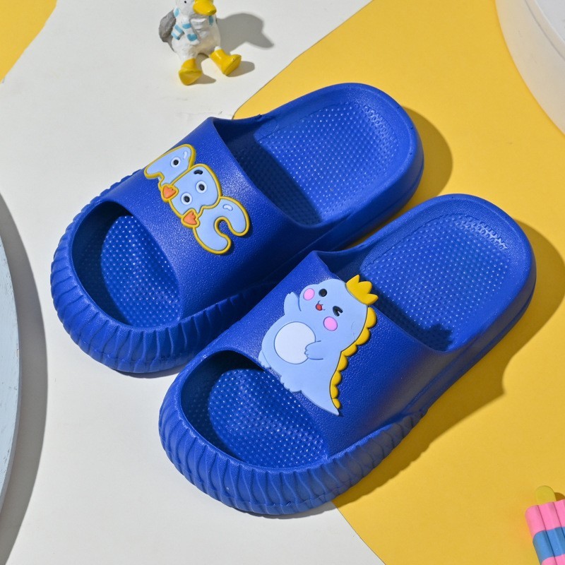 Dép lê Đi Trong Nhà Đế Mềm Chống Trượt Họa Tiết Hoạt Hình Dễ Thương Cho Bé Gái Bé Trai Hình Khủng Long