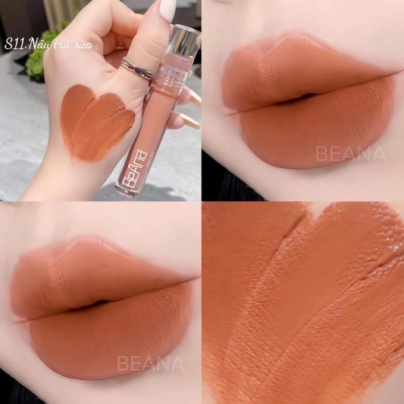 Son nâu trà sữa, son nâu sữa, son tone tây son nude tây, son nâu lạnh son nâu tây, son môi chính hãng son BeAna