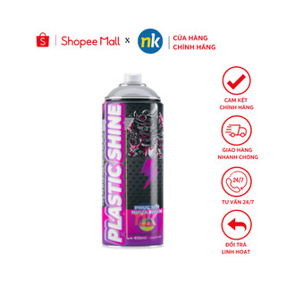 Chai xịt phục hồi nhựa nhám, nhựa đen, dưỡng đen dàn nhám Sprayking Plastic Shine 400ml, dàn áo