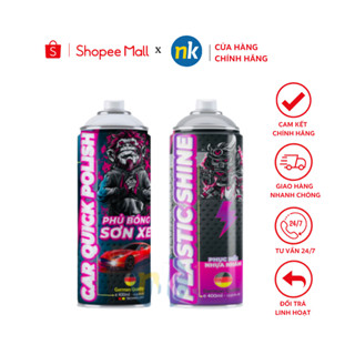 Combo Chai xịt Phủ Bóng Sơn Nano Sprayking Car Quick Polish 400ML và Xịt Dưỡng Nhựa Nhám Sprayking Plastic Shine 400ml