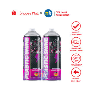 Combo 2 chai xịt phục hồi nhựa nhám, nhựa đen, dưỡng đen dàn nhám Sprayking Plastic Shine 400ml