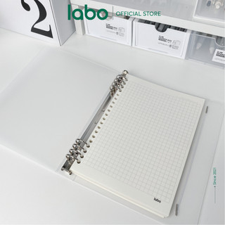 Sổ còng labo bìa sổ còng binder sắt a5 b5 ruột đục lỗ kẻ ngang, dash caro, dotgrid 120 trang 100gsm