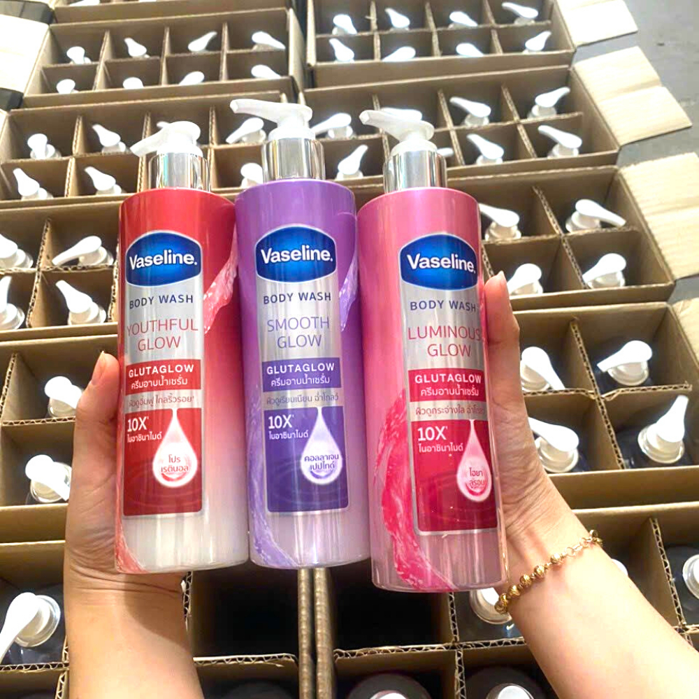 Sữa Tắm Vaseline Dưỡng Da Trắng Sáng Mịn Màng Ngăn Ngừa Lão Hóa Vaseline Body Wash GlutaGlow 10X 425ml