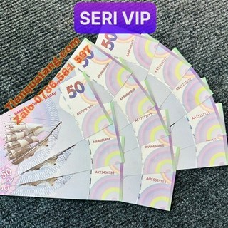 [Seri VIP] Combo 13 Tờ Tiền Thuận Buồm Xuôi Gió Macao Lưu Niệm Seri Đẹp Full Bát Quý 0-9 Lì Xì Tết 2024