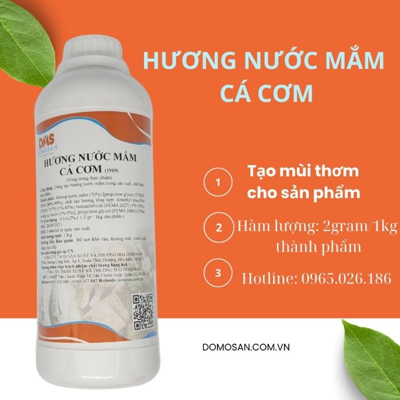 1 LÍT HƯƠNG NƯỚC MẮM CÁ CƠM 1919 THƠM MÙI MẮM TRUYỀN THỐNG - PHỤ GIA AN TOÀN THỰC PHẨM